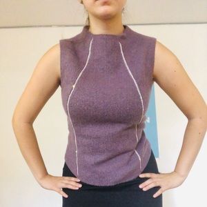 Embellishments purple wool sweater!